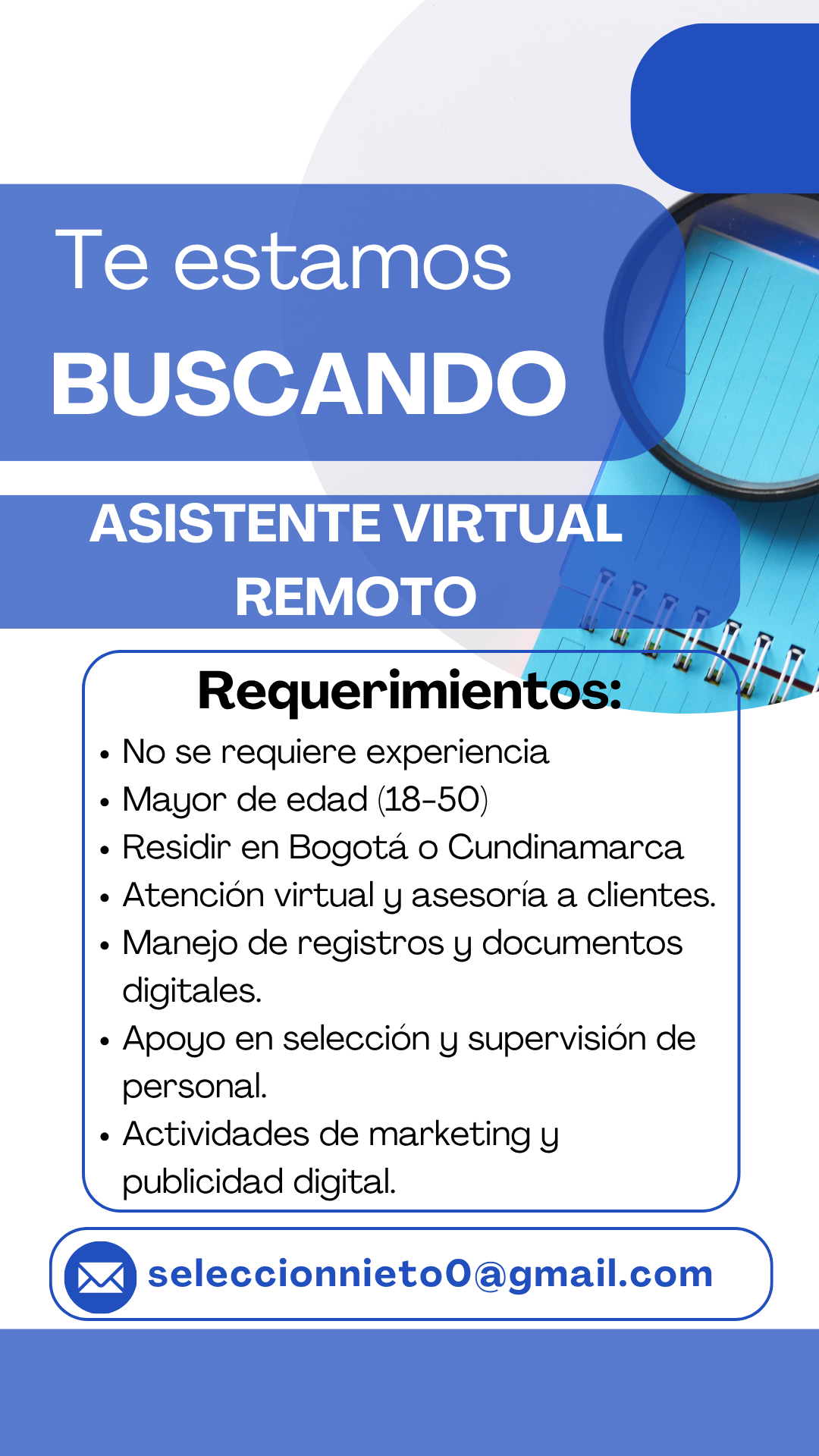 Oferta de Trabajo – Auxiliar Administrativo / Gest